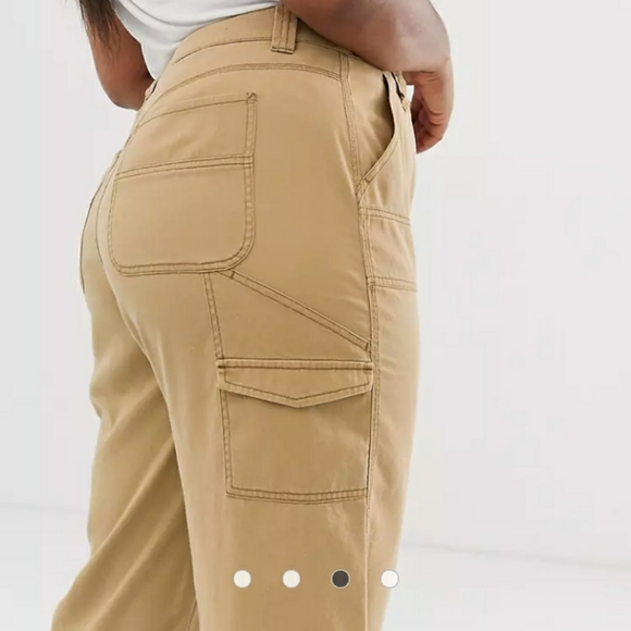 ASOS Plus Khaki Carpenter Pants NWT 22 - Picture 2 of 9